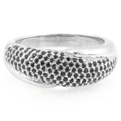 Schwarzer Spinell-Silberring