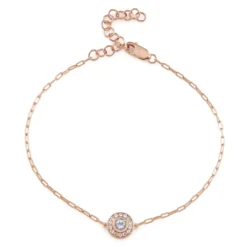 Schweizblauer Topas-Silberarmband