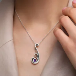 Sibirischer Amethyst-Silberanhänger