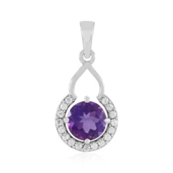 Sibirischer Amethyst-Silberanhänger