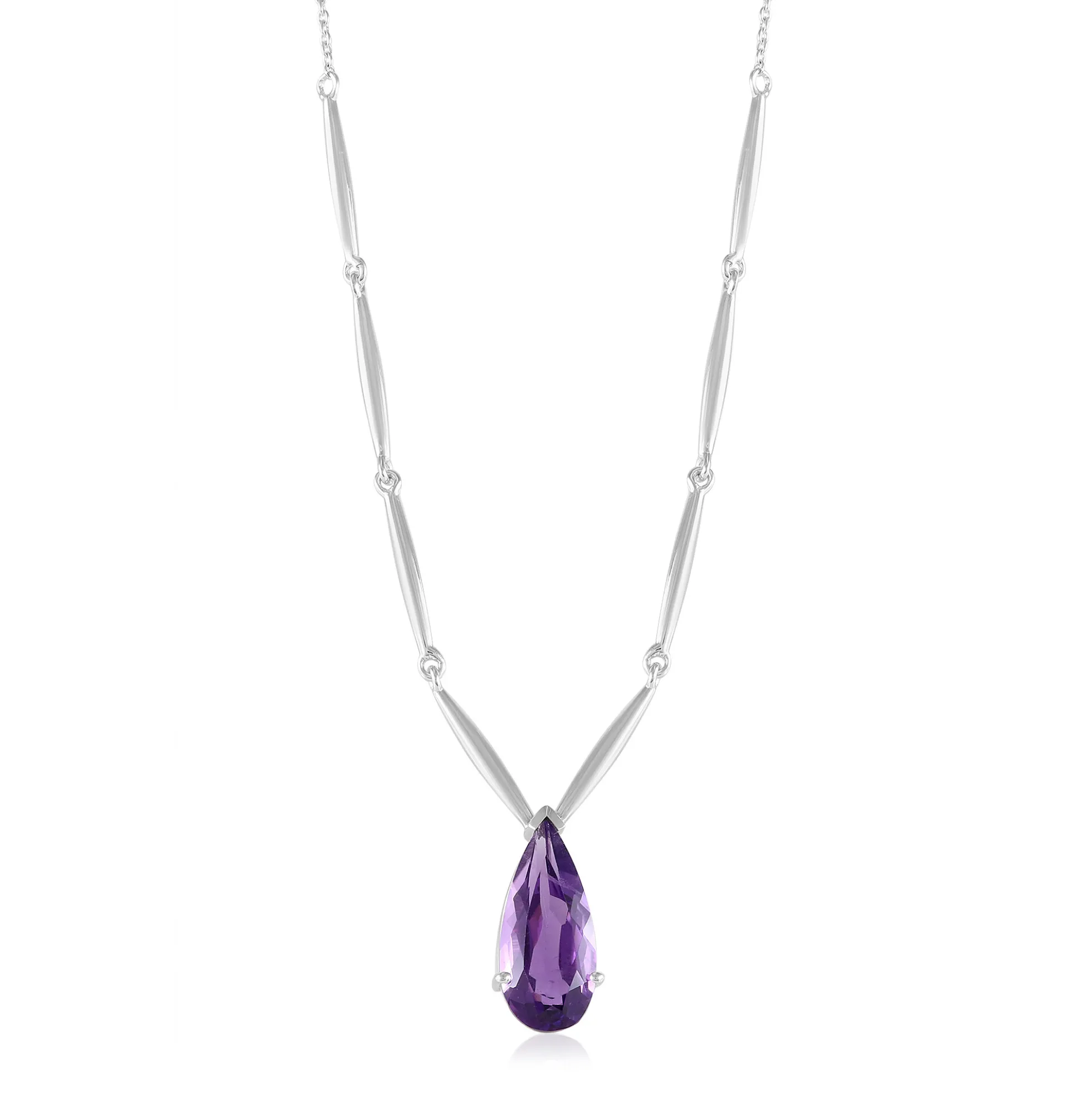 Sibirischer Amethyst-Silbercollier