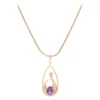 Sibirischer Amethyst-Silberhalskette