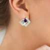 Sibirischer Amethyst-Silberohrringe