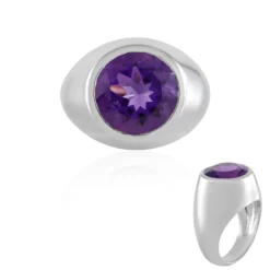 Sibirischer Amethyst-Silberring