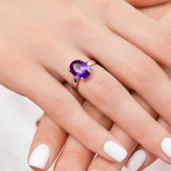 Sibirischer Amethyst-Silberring