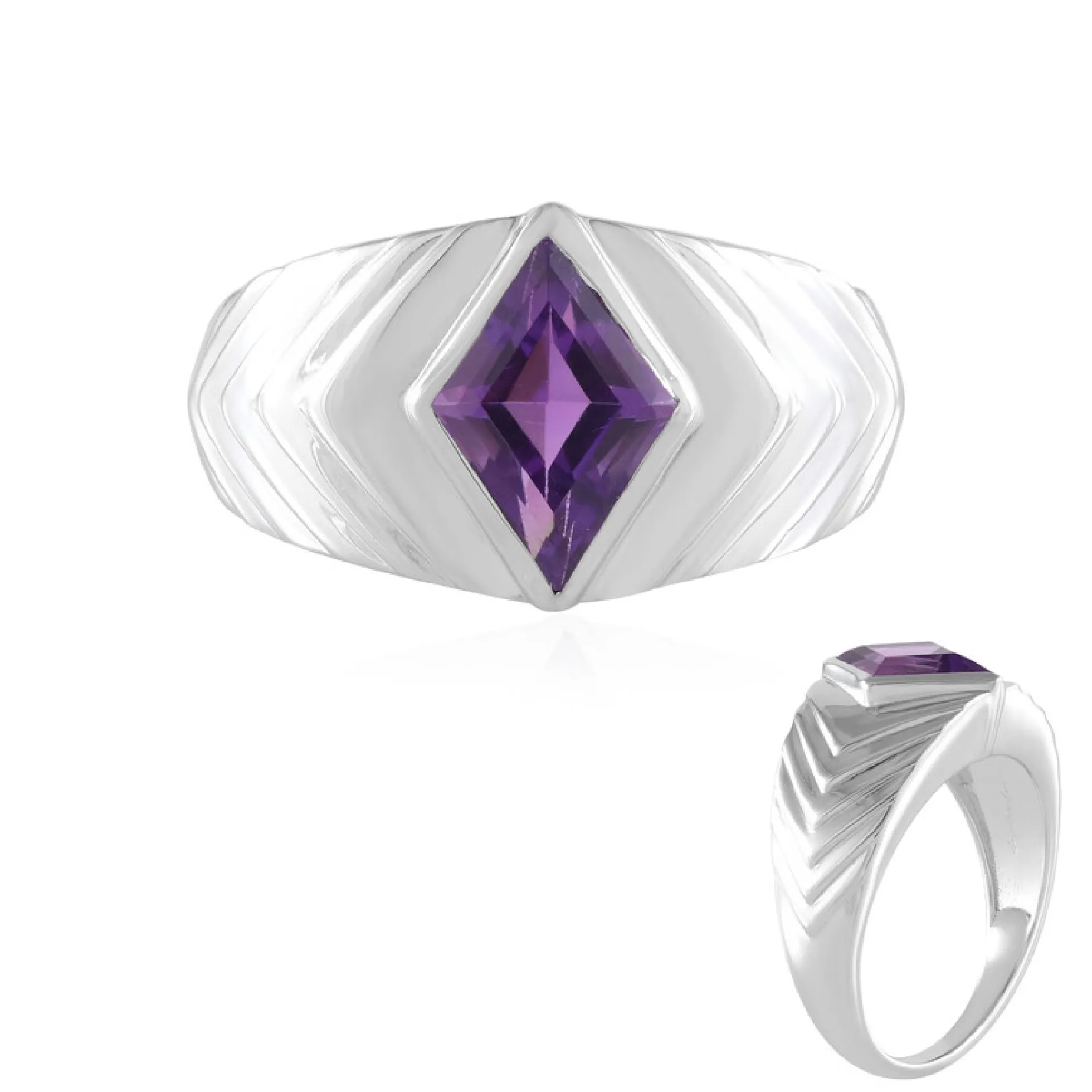 Sibirischer Amethyst-Silberring