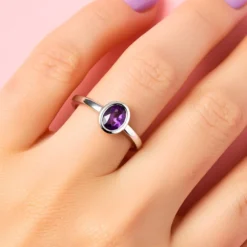 Sibirischer Amethyst-Silberring