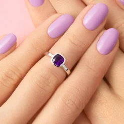 Sibirischer Amethyst-Silberring