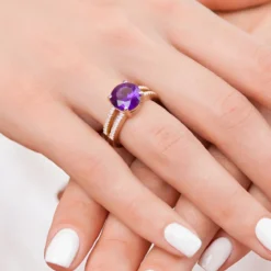 Sibirischer Amethyst-Silberring