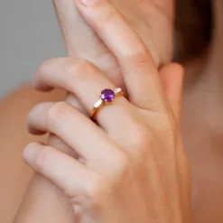 Sibirischer Amethyst-Silberring