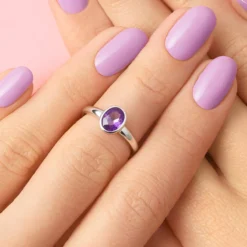 Sibirischer Amethyst-Silberring