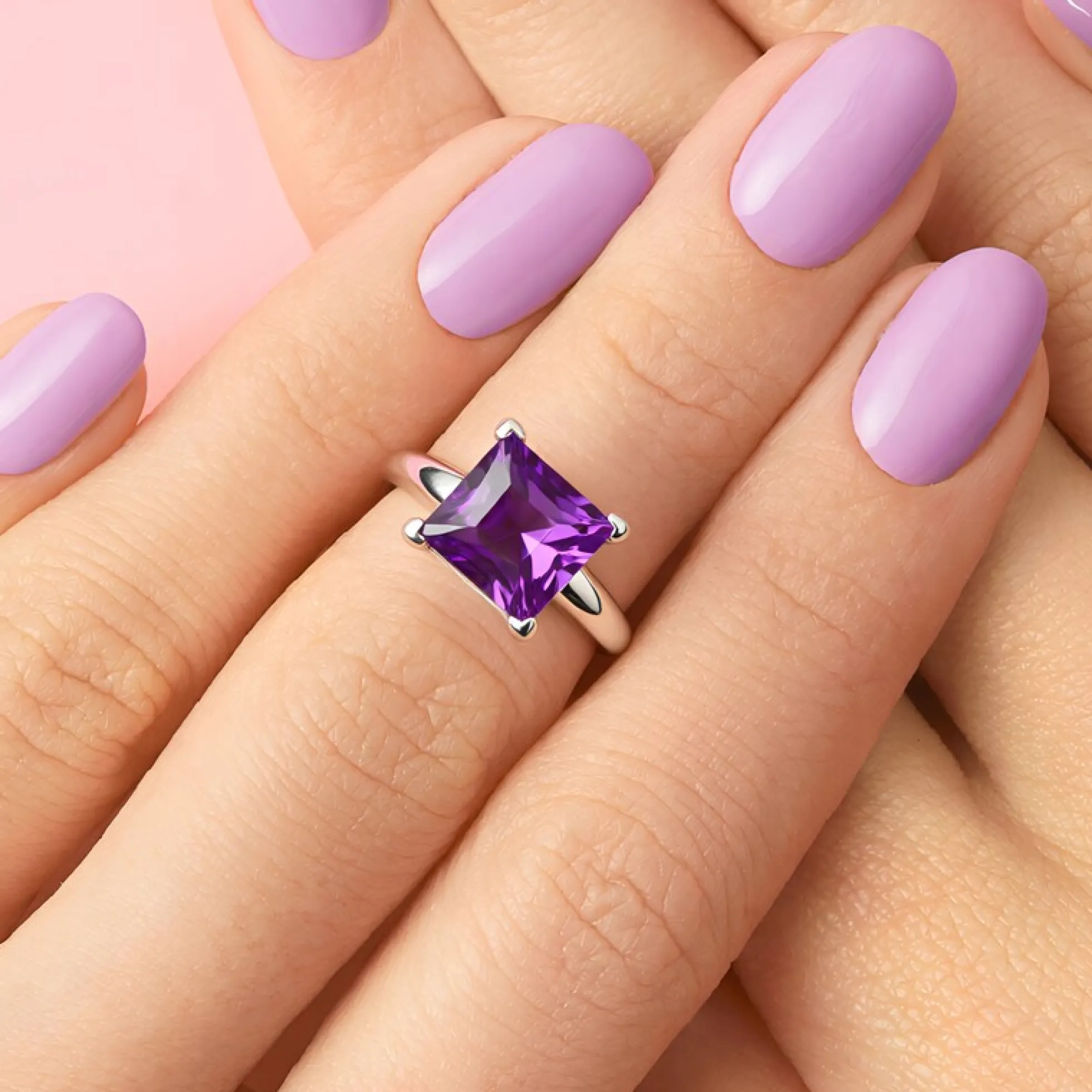 Sibirischer Amethyst-Silberring