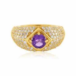 Sibirischer Amethyst-Silberring