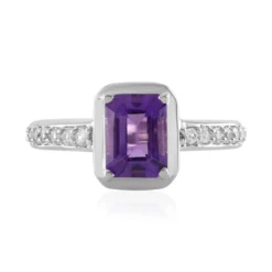 Sibirischer Amethyst-Silberring