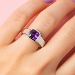 Sibirischer Amethyst-Silberring
