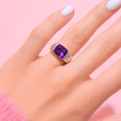 Sibirischer Amethyst-Silberring