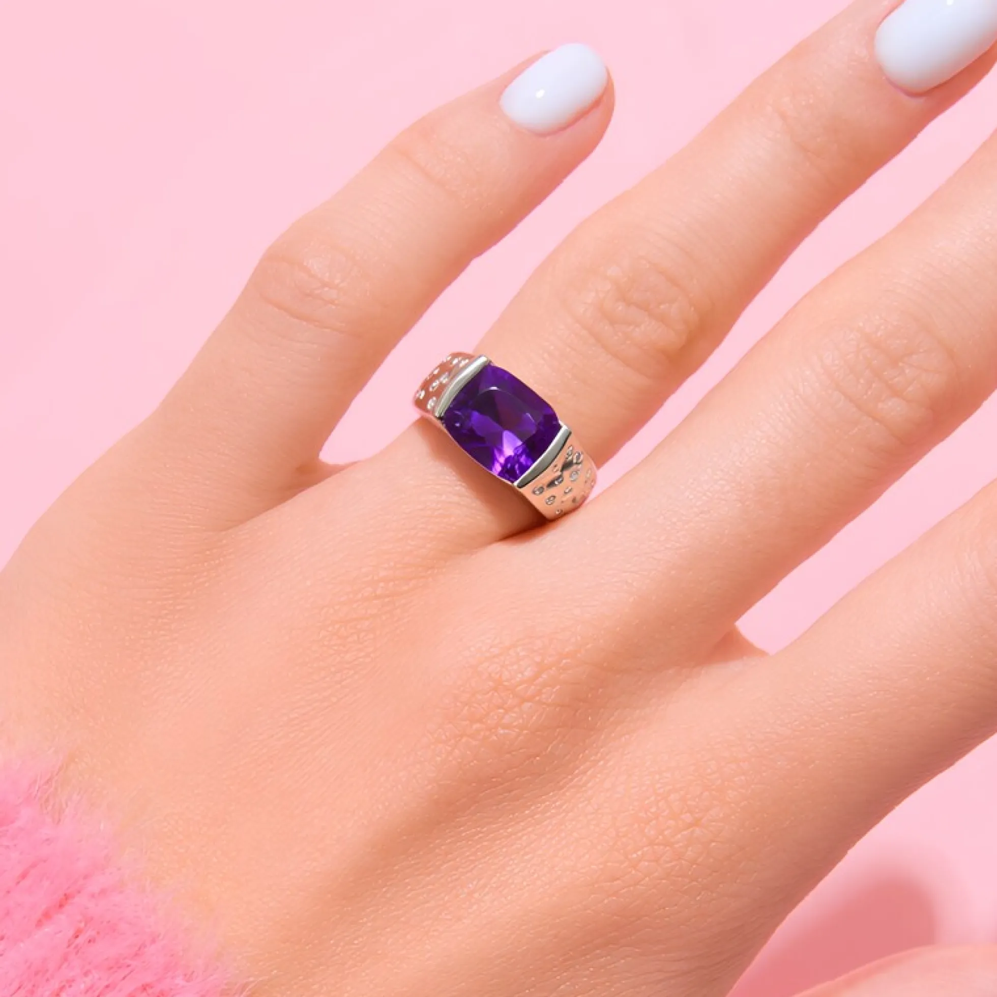 Sibirischer Amethyst-Silberring