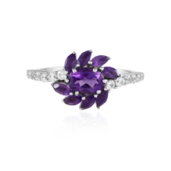 Sibirischer Amethyst-Silberring