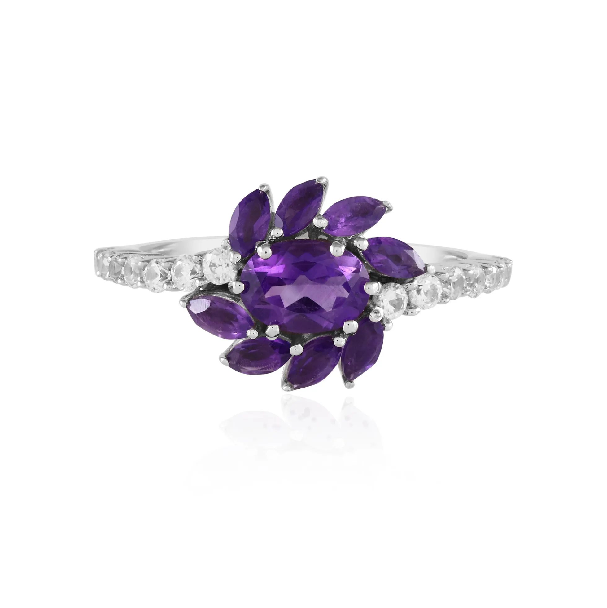 Sibirischer Amethyst-Silberring