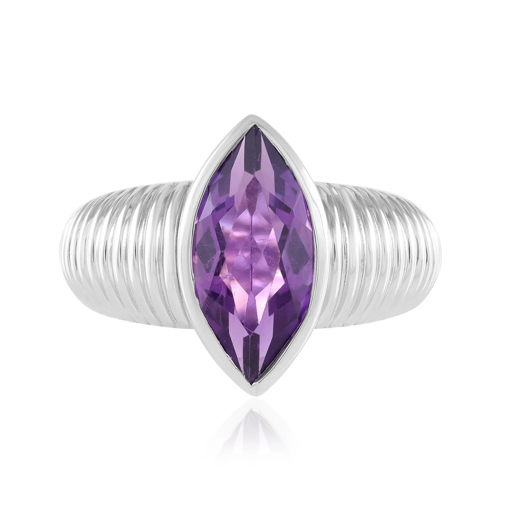 Sibirischer Amethyst-Silberring