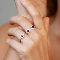Sibirischer Amethyst-Silberring