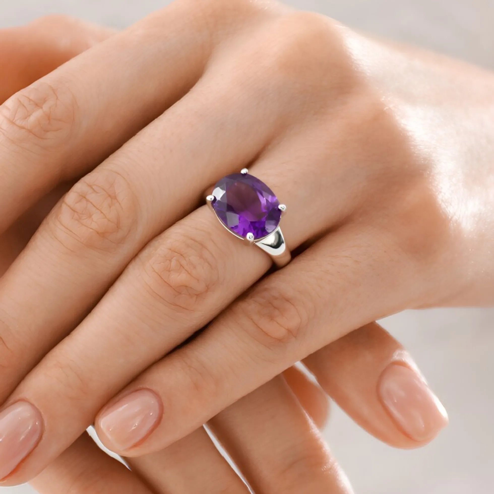 Sibirischer Amethyst-Silberring