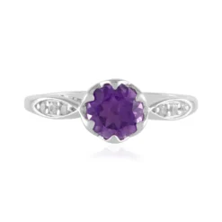 Sibirischer Amethyst-Silberring