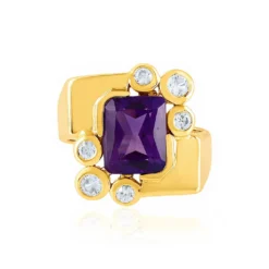 Sibirischer Amethyst-Silberring