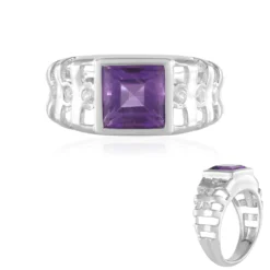 Sibirischer Amethyst-Silberring