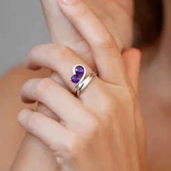 Sibirischer Amethyst-Silberring