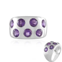 Sibirischer Amethyst-Silberring