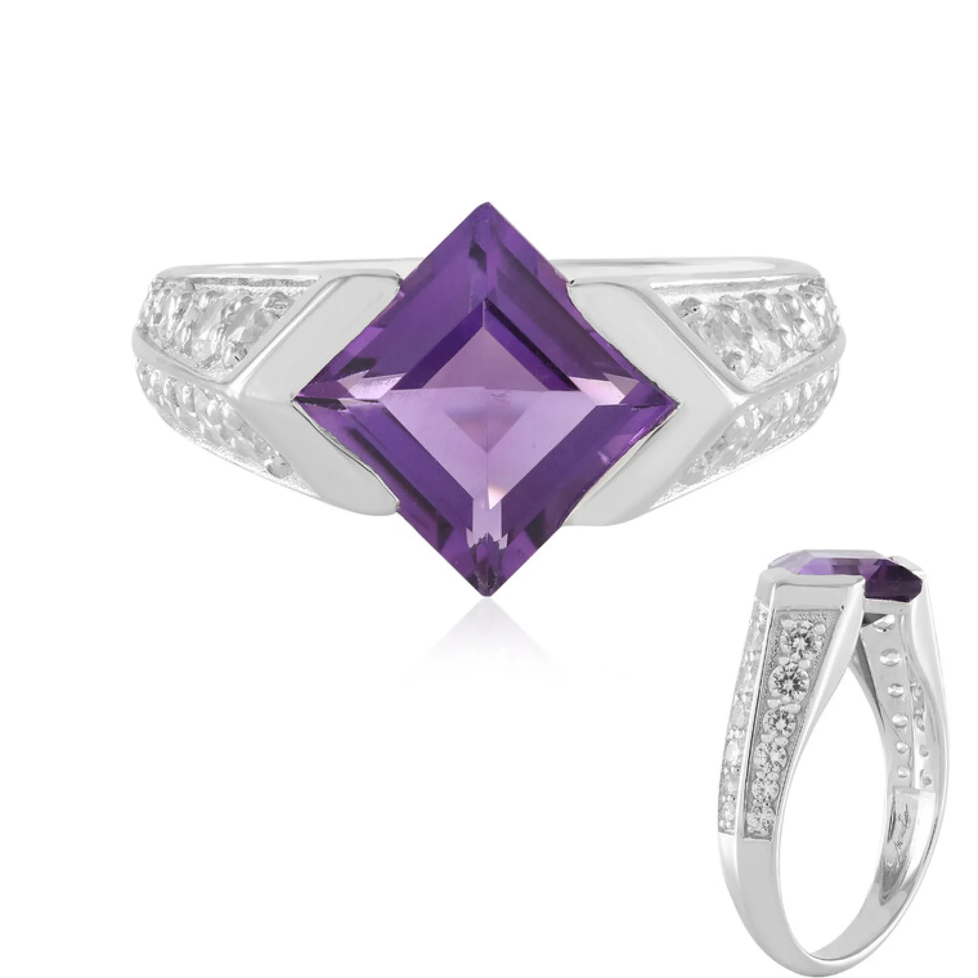 Sibirischer Amethyst-Silberring