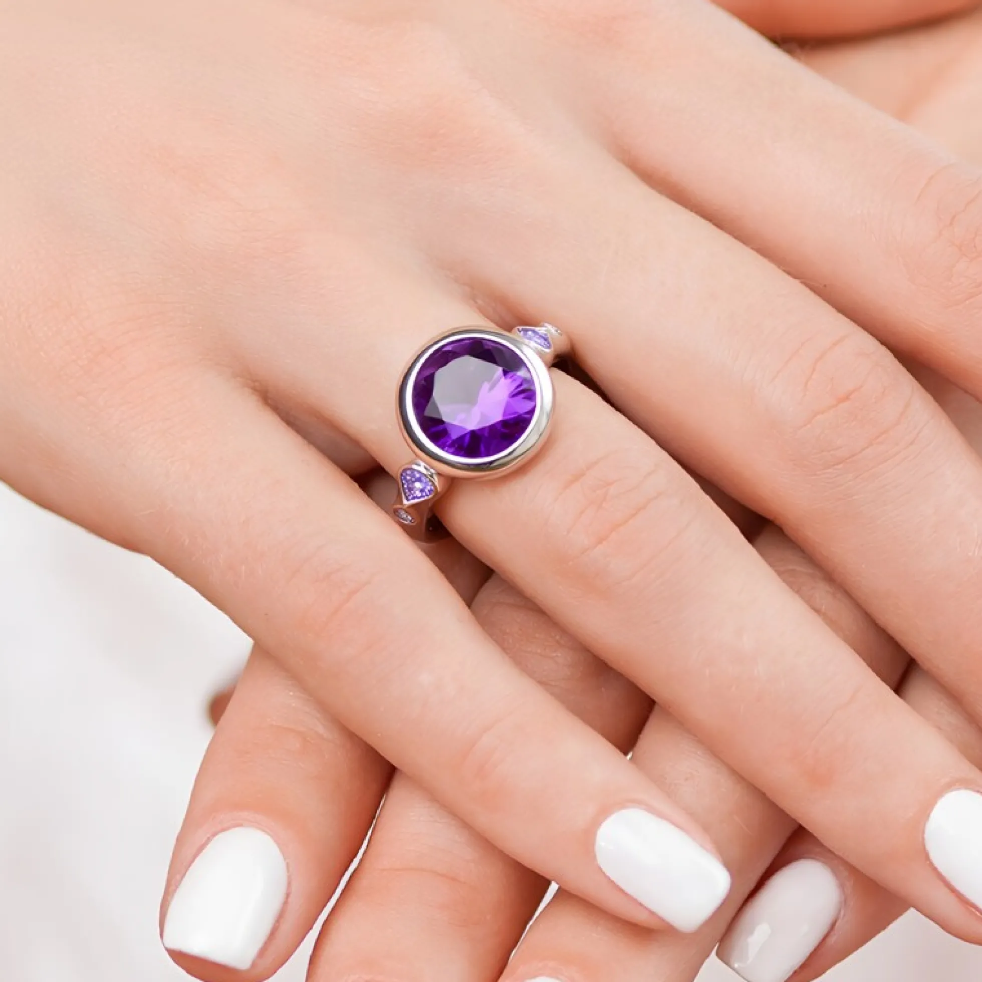 Sibirischer Amethyst-Silberring
