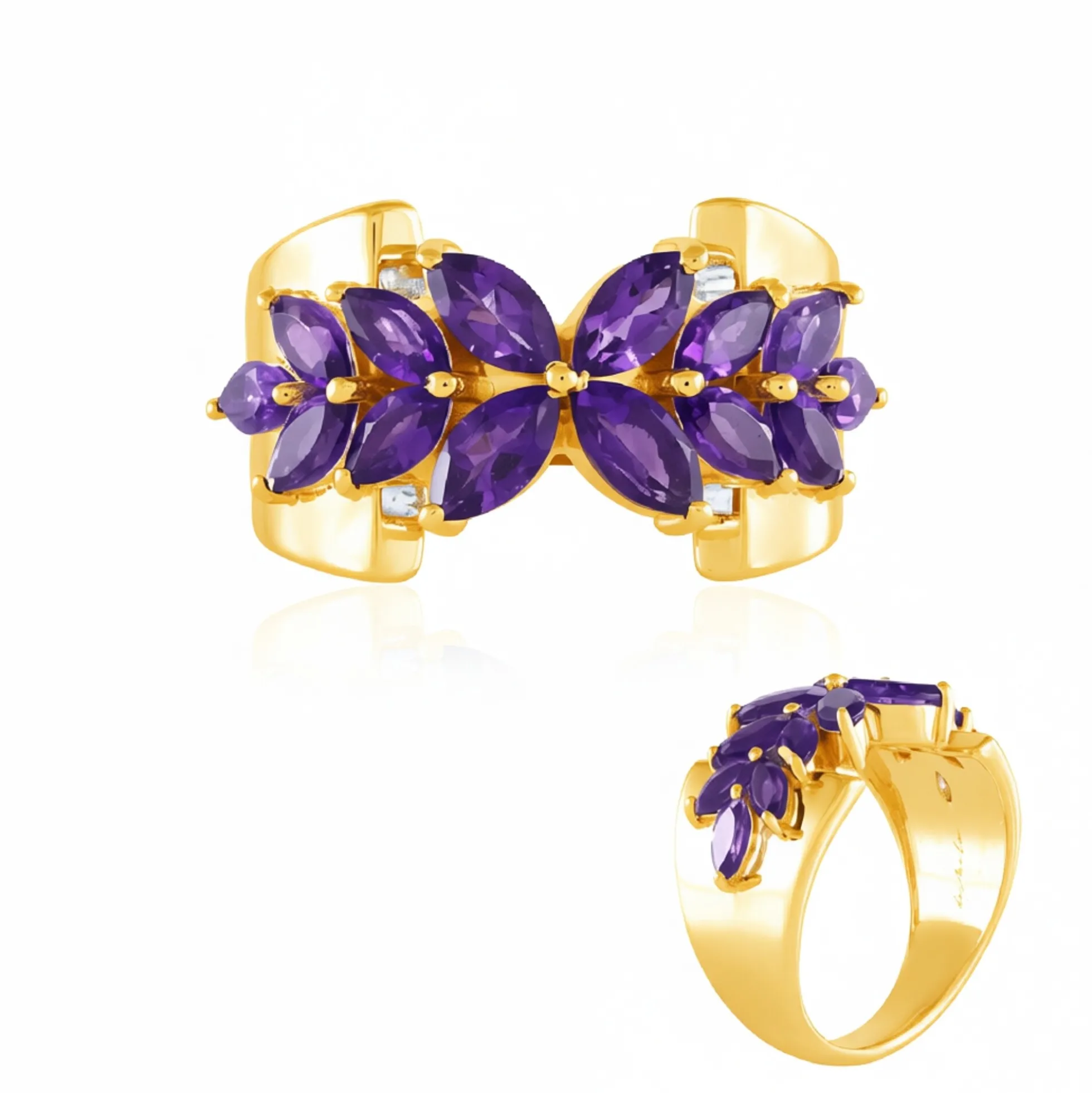 Sibirischer Amethyst-Silberring