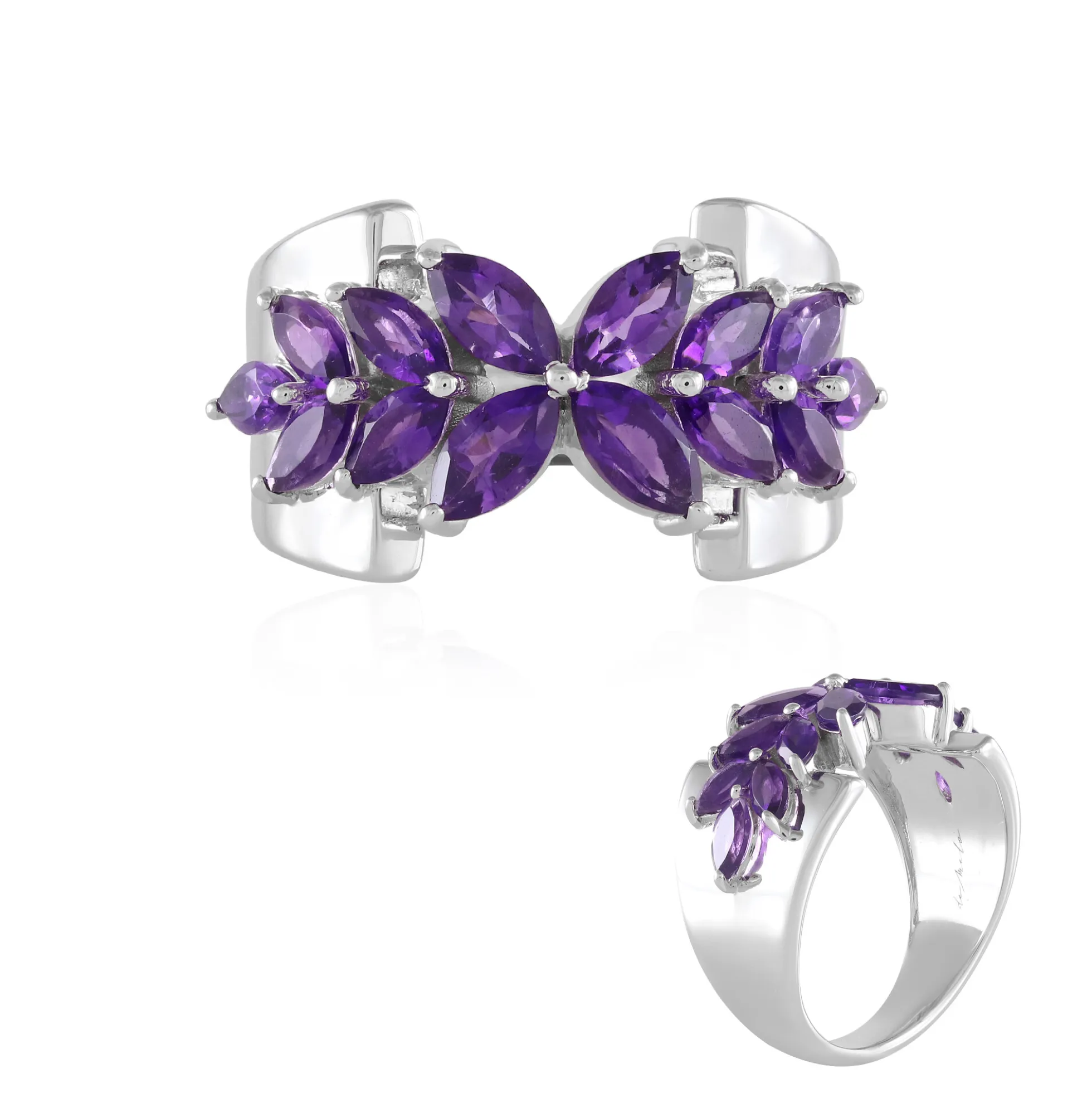 Sibirischer Amethyst-Silberring