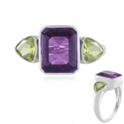 Sibirischer Amethyst-Silberring