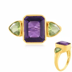Sibirischer Amethyst-Silberring