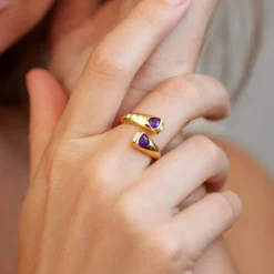 Sibirischer Amethyst-Silberring