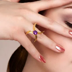 Sibirischer Amethyst-Silberring