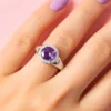 Sibirischer Amethyst-Silberring