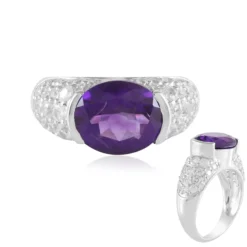 Sibirischer Amethyst-Silberring