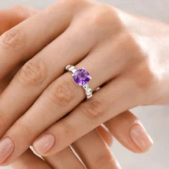 Sibirischer Amethyst-Silberring