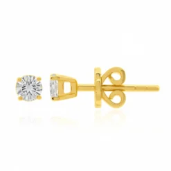 SI1 (G) Brillant-Goldohrringe
