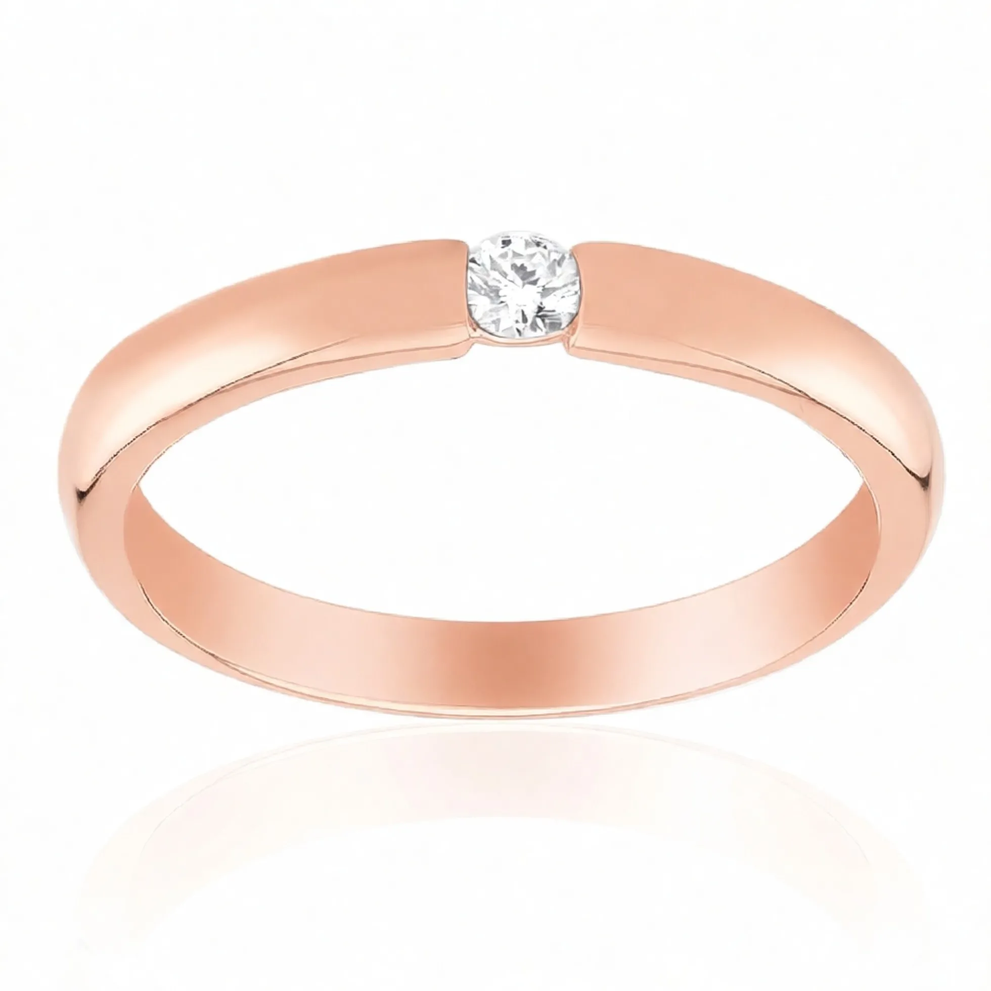 SI1 (G) Brillant-Silberring