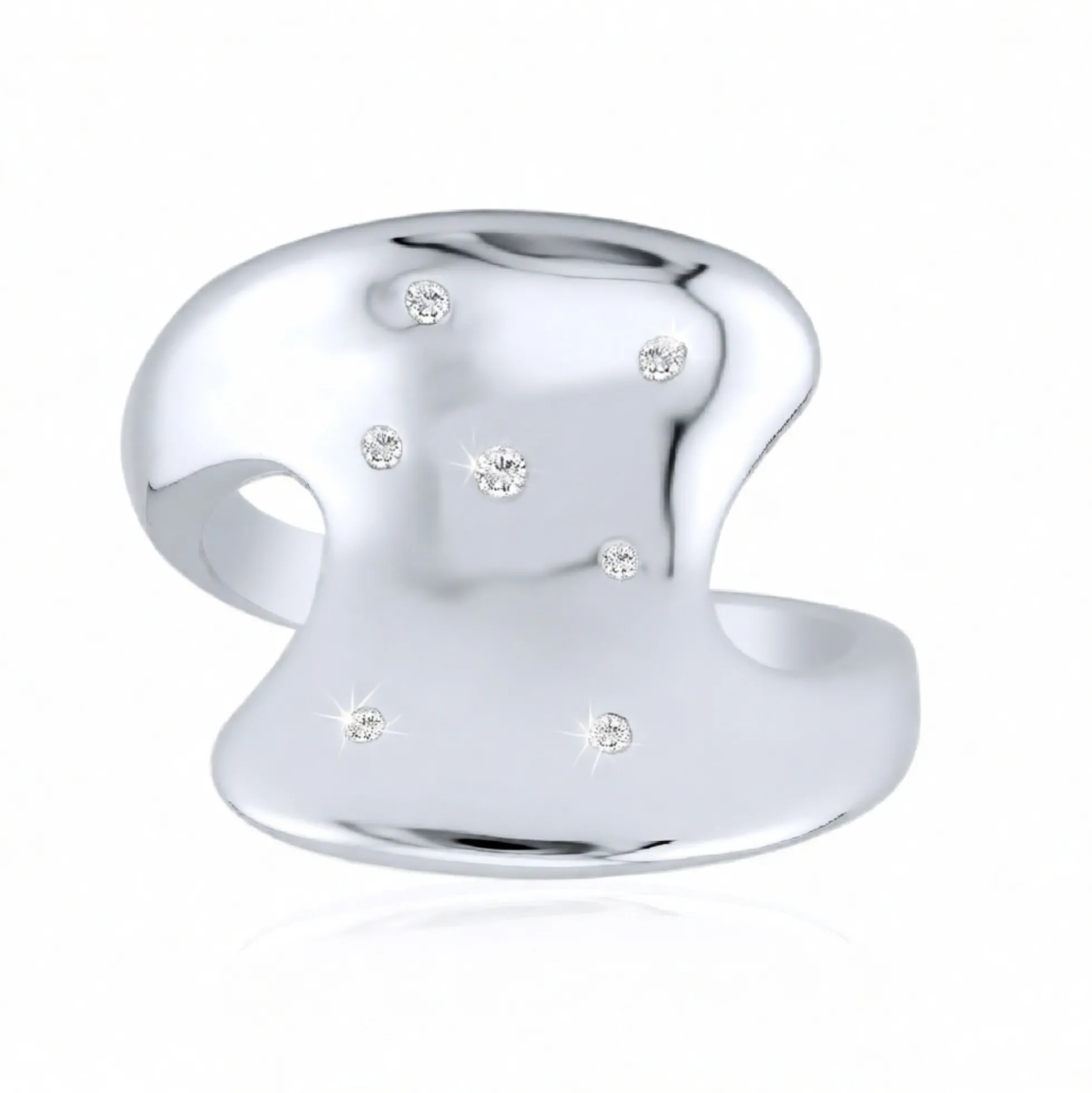 SI1 (G) Brillant-Silberring
