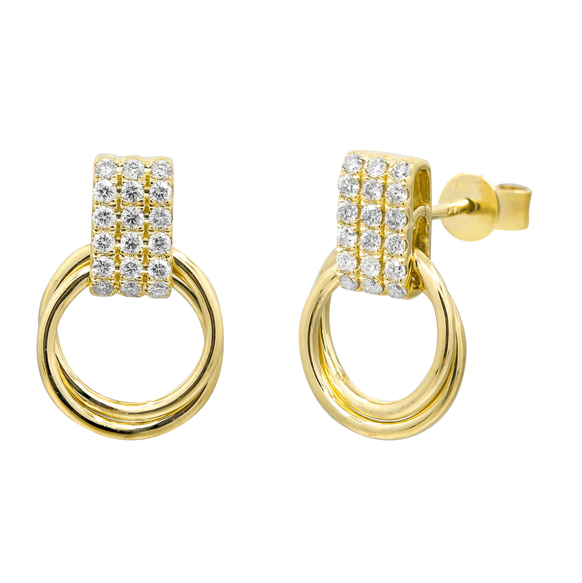 SI1 (H) Brillant-Goldohrringe