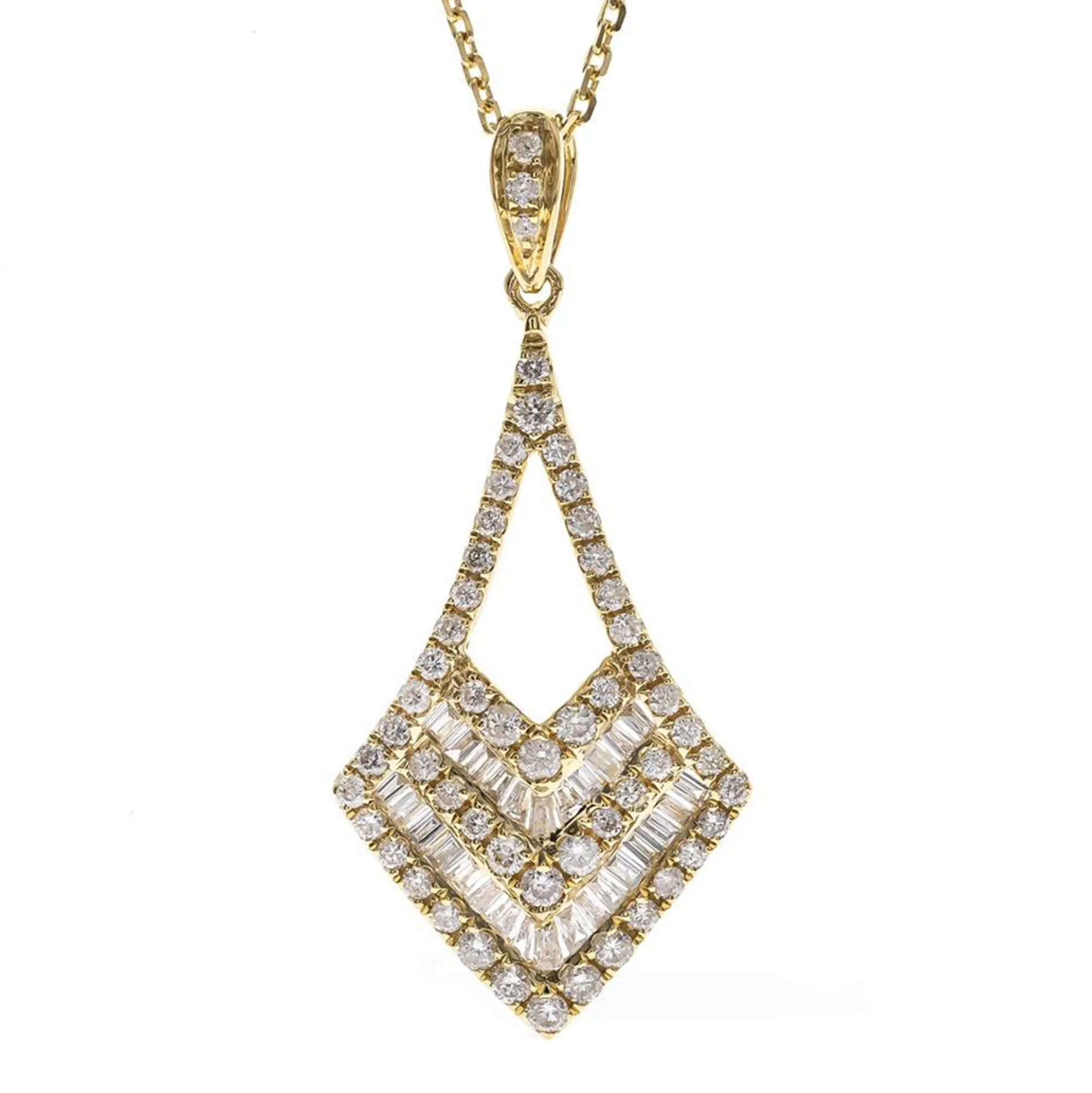 SI1 (H) Diamant-Goldhalskette