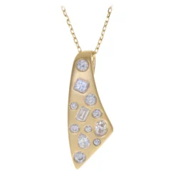 SI1 (H) Diamant-Goldhalskette