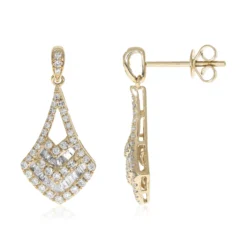 SI1 (H) Diamant-Goldohrringe