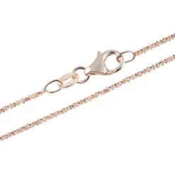 Silber-Criss-Cross-Kette - 3,6 g - 60 cm - rosévergoldet